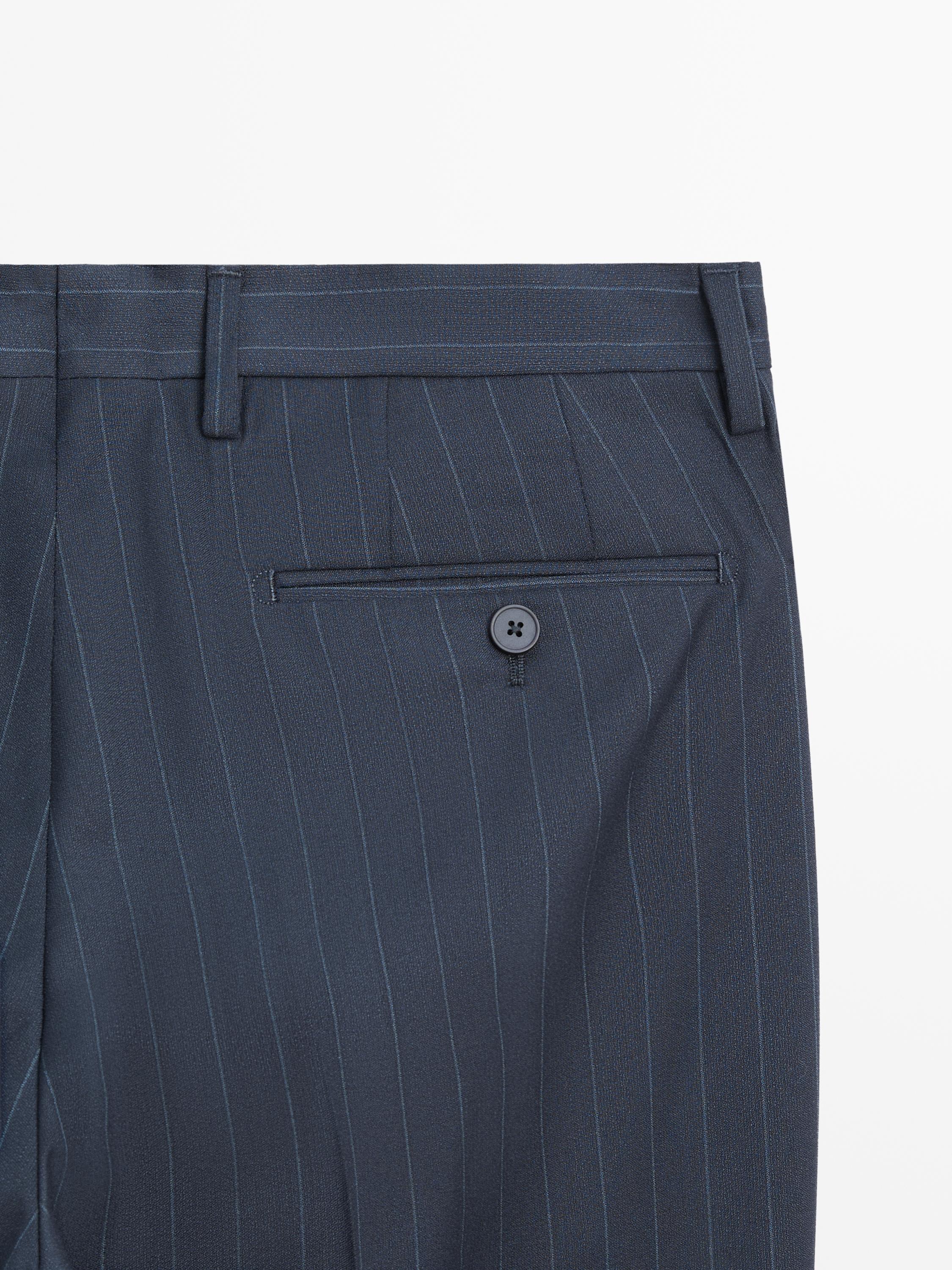 Pantalon de costume à rayures tennis